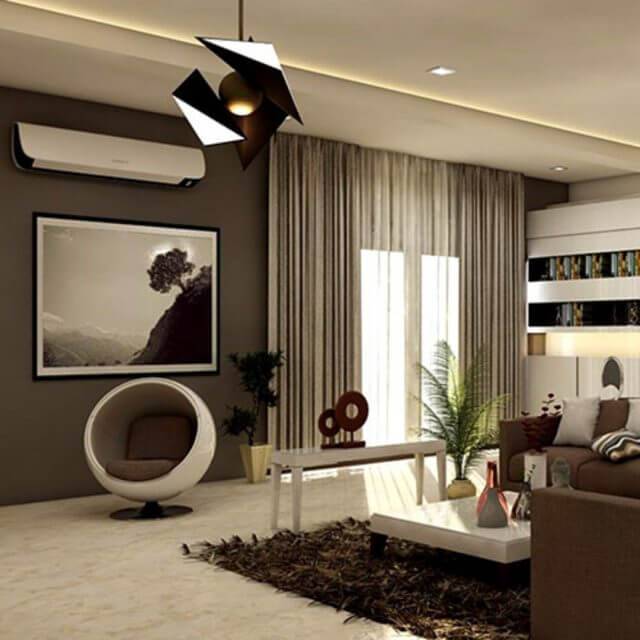 Beautiful room with modern furniture and elegant colours.